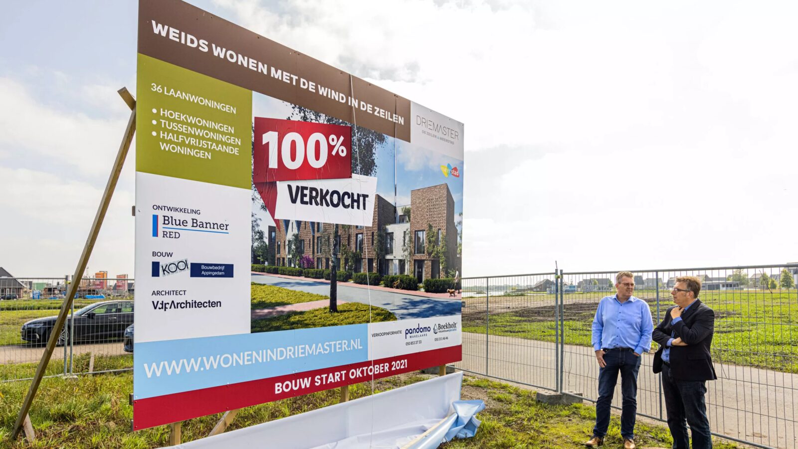 Allereerste projectbouwwoningen worden gebouwd in jongste wijk van Meerstad: De Zeilen