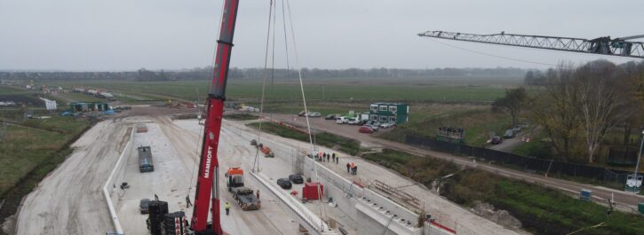 Spectaculaire mijlpaal bij aanleg Meerstadlaan: aanleg viaduct onderdoorgang Middelberterweg gestart.